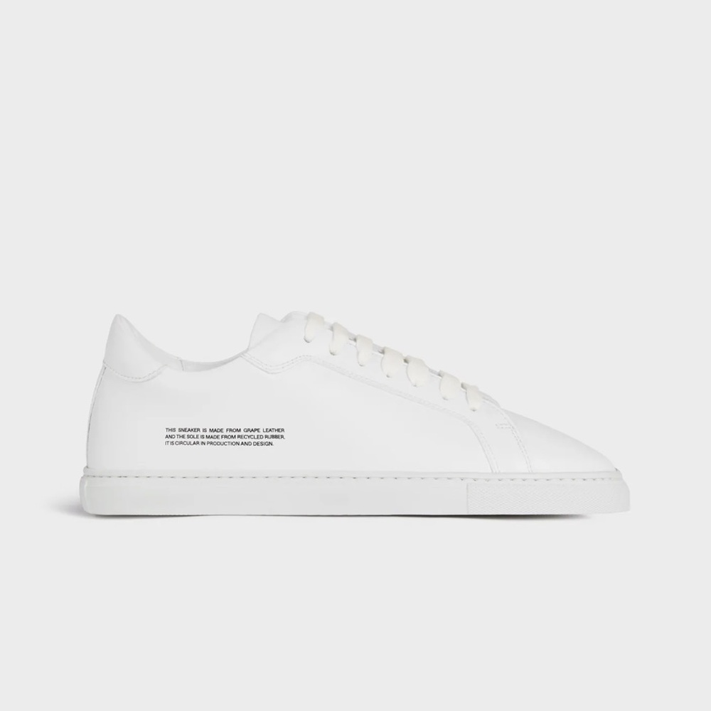 Pangaia Grape Leather Sneakers white EU 38 womens 6.5 fits 7 brand new in box